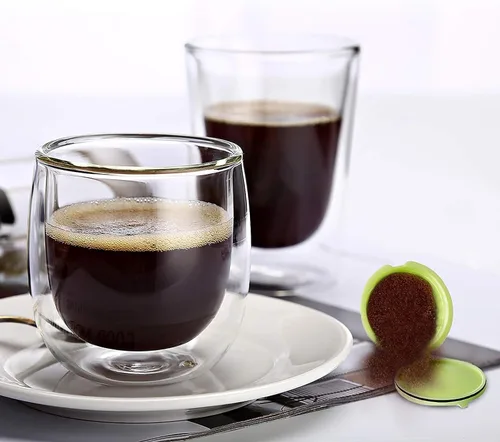 Vista 2 de Cápsulas de café reutilizables, paquete de 6 cápsulas de café rellenables coloridas recargables, compatibles con Dolce Gusto