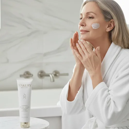 Vista 3 de Nakery Beauty SkinReserve Retinol + crema ferúlica facial y corporal para piel madura, hidratante antienvejecimiento con manteca de karité, ayuda a