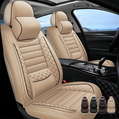 Vista 4 de Funda de asiento de automóvil de 5 asientos para Mazda Mazda2, fundas impermeables y transpirables para asiento de automóvil, compatibles con bolsas