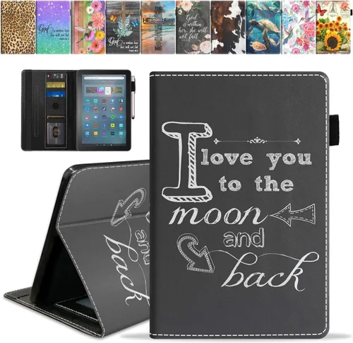 Vista 8 de Funda para tableta Amazon Fire Max 11 (11 pulgadas, 13ª generación, versión 2023) con ranura para tarjetas y apagado y encendido automático, funda