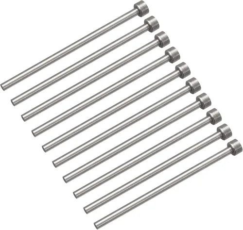 Vista 10 de uxcell Pasadores eyectores rectos, 0.118 in (1/8 ") de diámetro. Punzón de punta redonda de acero 65Mn 100 mm (4 ") de largo para mantenimiento