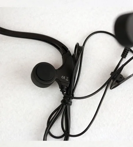 Vista 7 de Auriculares con cable de conducción ósea con micrófono de cancelación de ruido, conector de 0.138 in, resistentes al sudor, para ciclismo, correr