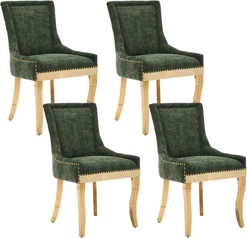 Vista 12 de Aoowow - Juego de 2 sillas laterales tapizadas vintage de tela, sillas de cocina y comedor de estilo campestre con patas de madera maciza y Tela