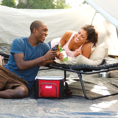 Vista 2 de Coleman ComfortSmart - Catre Grande y Alto con Almohadilla de Colchón, Cama de Campamento de Acero Plegable con Almohadilla Suave para Dormir