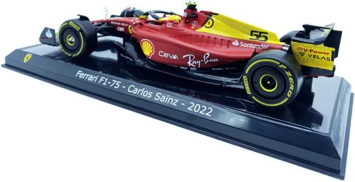Vista 6 de HTLNUZD Bburag 24/1/2022 Nuevo F1-75#55 para Ferrari 75 aniversario Sainz Estático Fórmula Uno Aleación Coche de carreras de aleación fundido
