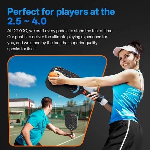 Vista 9 de DGYGQ Pickleball Paddles with Polypropylene Honeycomb Core, T700SC Power Carbon Fiber Pickleball Paddle, Increased Power for Ultimate Spin &