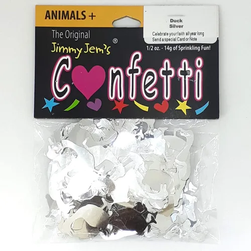 Vista 2 de Confeti Duck Silver - Paquete al por menor #9719 QS0