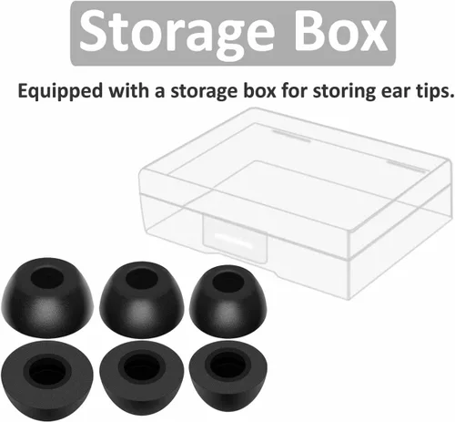 Vista 6 de Espuma viscoelástica compatible con almohadillas Pixel Buds Pro, 3 pares de cancelaciones de ruido, ajuste cómodo sin dolor de silicona, accesorios