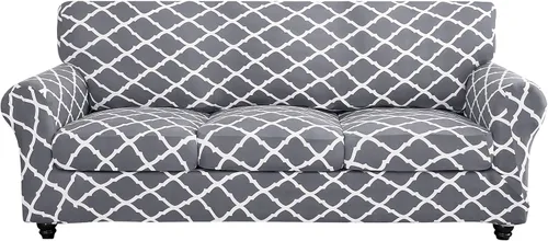 Vista 51 de SearchI Funda elástica para sofá, funda para sillón de 2 piezas con funda de cojín separada para silla, protector de muebles lavable para sala