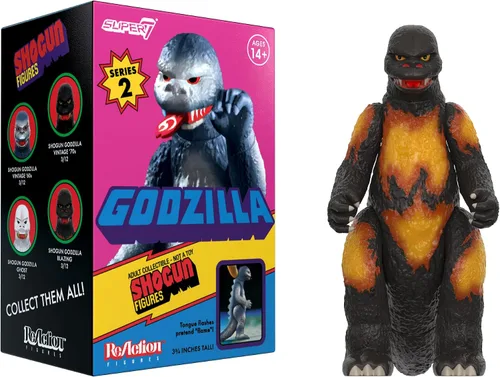 Vista 3 de Super7 Toho Shogun Godzilla Caja Ciega Figuras de Reacción Planas - (Paquete de 12) 3.75" Figuras de Acción Toho Godzilla Coleccionables de Monstruo