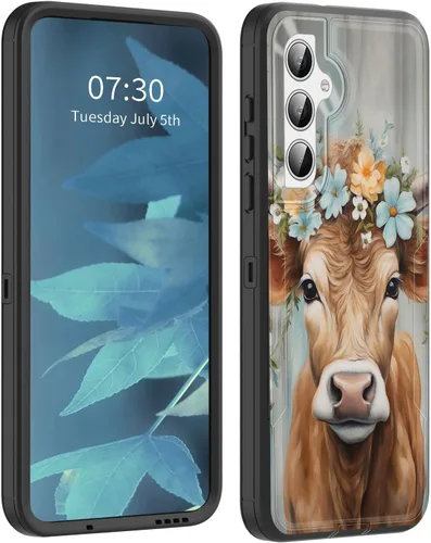 Vista 21 de Funda para Galaxy S23 5G, híbrida de doble capa (tapa a prueba de polvo integrada) (soporte magnético para automóvil) a prueba de golpes, protección