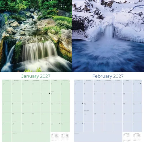 Vista 362 de Calendario de grises africanos 2025 2026 – Planificador mensual de pared de aves africanas – 12 x 18 pulgadas (abierto), calendario de pared