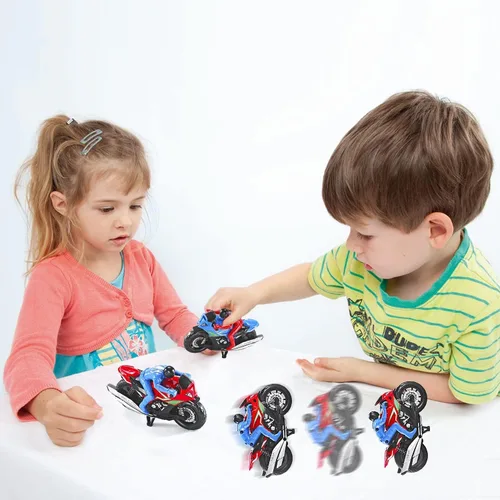 Vista 6 de Motocicletas de juguete - Divertidos juguetes de motocicleta para niños de 3 a 8 años de edad de 1 a 8 años, colección de motocicletas fundidas a