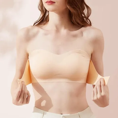 Vista 2 de Sujetador adhesivo para mujer, con hebilla frontal, sin tirantes, brasier sin costuras