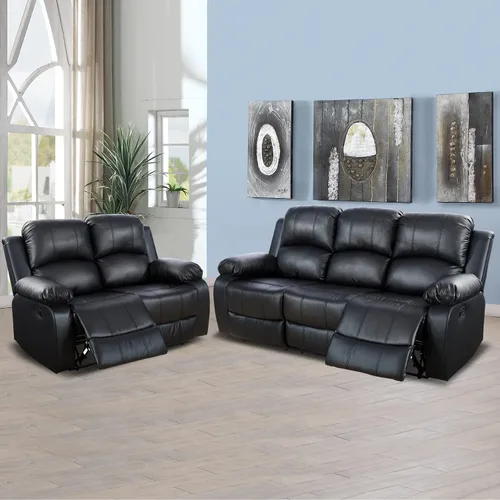 Vista 25 de A Ainehome Sofá reclinable de lujo, juego de muebles de sala de estar, sofá reclinable para caravana, sofá biplaza reclinable, para sala de estar
