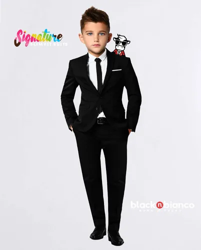 Vista 2 de Black n Bianco Signature - Traje completo para niño, ajustado
