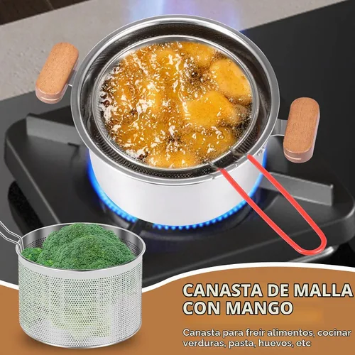Vista 6 de Olla de vapor de acero inoxidable de 2 niveles con inserto de vapor y cesta
