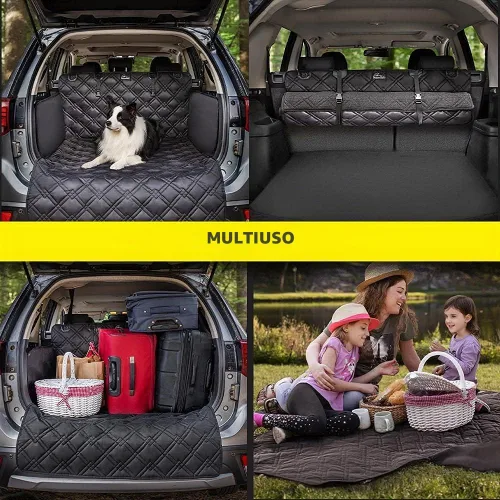 Vista 3 de Meadowlark Fundas para asiento de perro con forro de carga para SUV, doble costura y extra acolchado, repelente al agua, antigolpes, antideslizante