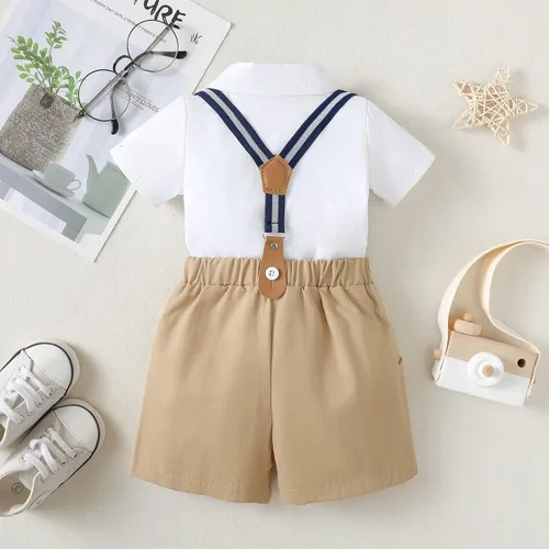 Vista 4 de PURSKYY Ropa de vestir para bebé, caballero para niño, traje de boda para invierno, conjunto de ropa de bautizo de otoño