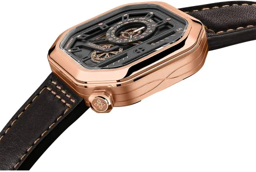 Vista 4 de AGELOCER Reloj cuadrado luminoso de acero inoxidable de lujo automático mecánico para hombre