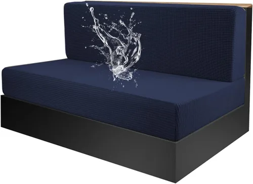 Vista 20 de Funda elástica para cojines de comedor de caravana, asiento de cabina de sofá jacquard para banco de automóvil de cámper