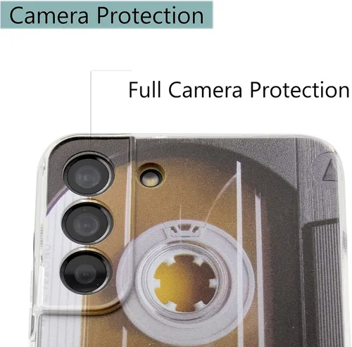 Vista 2 de Compatible con Samsung Galaxy S22 Cool Case, cinta de casete a prueba de golpes con música Cool Funda protectora para Samsung Galaxy S22