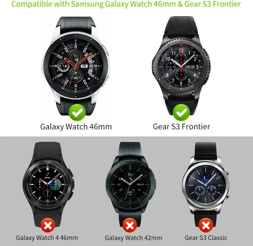 Vista 3 de [Paquete de 6] Funda protectora compatible con Samsung Galaxy Watch de 1.812 pulgadas y Gear S3 Frontier