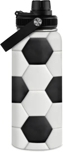 Vista 30 de Botella de agua de béisbol de 32 onzas con aislamiento de acero inoxidable para hombres, mujeres, amantes de los deportes, regalos de béisbol