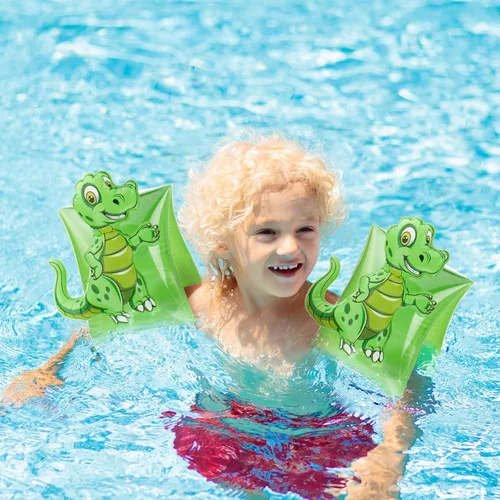 Vista 2 de Skylety 8 flotadores inflables de natación para niños, mangas flotantes, anillos flotantes para brazos de natación para niños y niñas