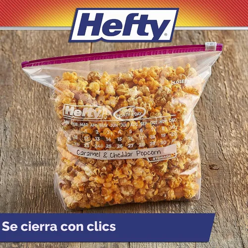 Vista 6 de Hefty Slider - Bolsas de almacenamiento para calendario, tamaño de galón, 30 unidades (paquete de 4), 120 en total Bulk Pack, Gallon Plastic Bags