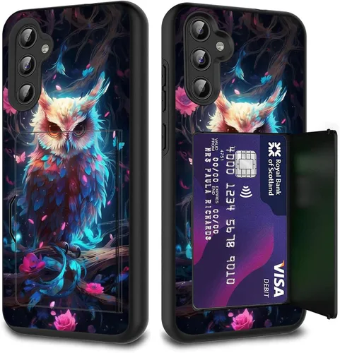 Vista 29 de Funda híbrida de doble capa con función atril para Samsung Galaxy A16 5G de 6.9 pulgadas, diseño de vaca con bandera estadounidense