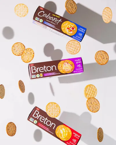 Vista 3 de Breton Galletas multigrano, 7.3 onzas (paquete de 3)