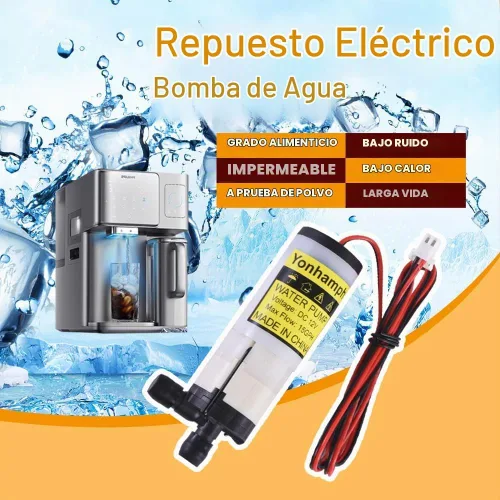 Vista 2 de Upgrade KPW26C-12C2 - Bomba de agua compatible con máquina de hielo G E Profile Opal 2.0, mini bomba de repuesto CC de 12 V con protección contra