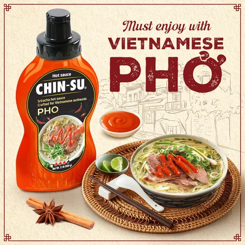 Vista 3 de Salsa picante vietnamita original para Ph, salsa picante CHIN-SU para un auténtico sabor de Ph y otras especialidades vietnamitas, salsa picante