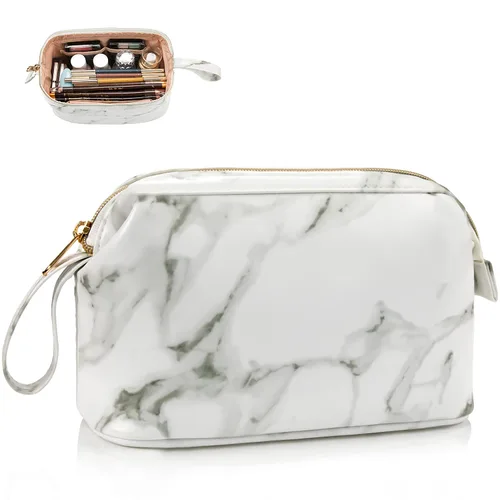 Vista 31 de OCHEAL - Bolsa de maquillaje portátil para cosméticos, estuche organizador de viaje de gran capacidad para mujeres, bolsa de aseo para niñas