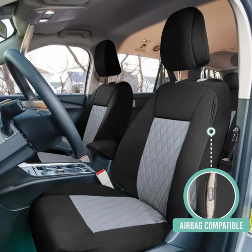 Vista 2 de FH Group Fundas de asiento de automóvil de ajuste personalizado hechas específicamente para la base Ford Explorer 2020-2024, fundas de asiento