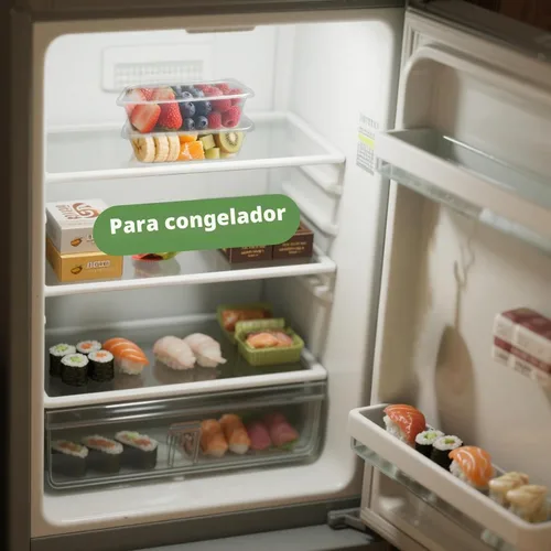 Vista 6 de 120 recipientes de plástico para preparación de comidas con tapas, contenedores desechables transparentes de 25 onzas para almacenamiento