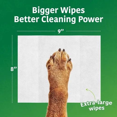 Vista 4 de Inspire Naturals Toallitas para mascotas para perros y gatos 100% naturales a base de plantas con antioxidantes orgánicos, desodorizante de limpieza