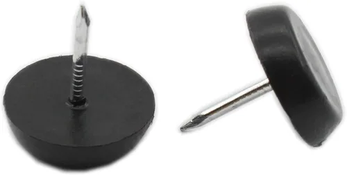 Vista 4 de 50 almohadillas redondas de nailon para muebles, resistentes para clavos en muebles, protectores de suelo de madera dura para silla, mesa Negro