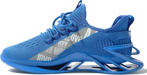 Vista 3 de Firholm Zapatos casuales de malla para hombre para caminar y correr zapatos deportivos sin cordones ligeros transpirables
