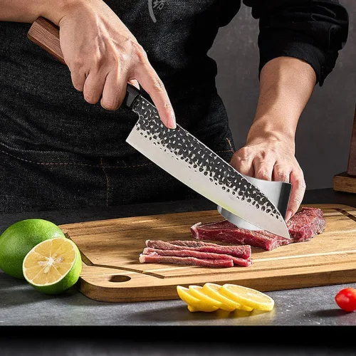 Vista 4 de Wegodal Protector de dedos de acero inoxidable, protector de dedos multifuncional para cortar alimentos, protector de herramienta de corte premium