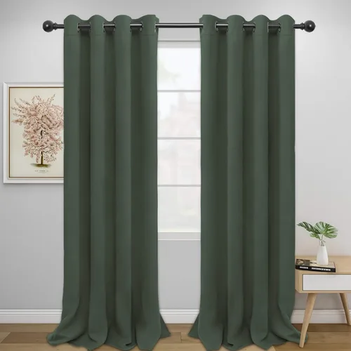 Vista 272 de Easy-Going - Cortinas opacas para dormitorio, aislamiento térmico sólido con ojales, cortinas de ventana para reducción de ruido, cortinas