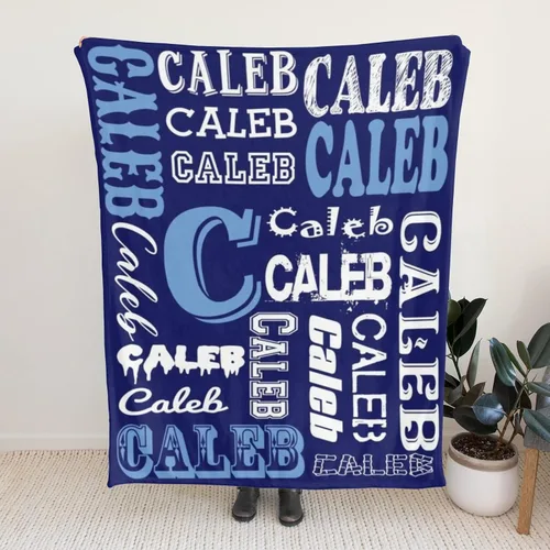 Vista 4 de Mantas personalizadas para bebés, niñas y niños, mantas personalizadas con nombre para niños, mantas personalizadas con nombre de regalo