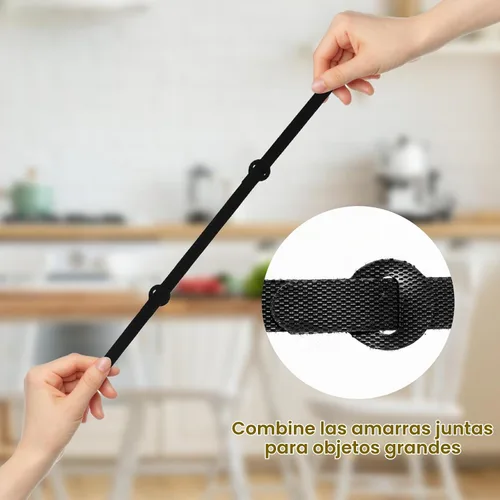 Vista 5 de 150 correas de cierre reutilizables, lazos de gestión de cables de 6 pulgadas, correas organizadoras de gancho y bucle ajustables para el hogar
