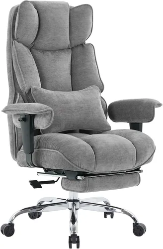Vista 9 de Efomao Silla de Oficina Grande y Alta 400lbs - Sillas de Oficina Ejecutivas con Reposapiés, Silla de Computadora de Cuero PU Resistente