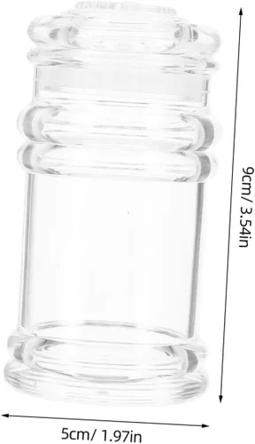 Vista 2 de 2Pcs Refillable Crystal Stylish Kitchen Condiment Containers for Seasoning Storage Portable Travel Bottles for Spices and Chic Design