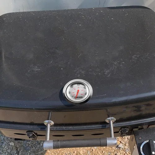 Vista 4 de MENSI Piezas de repuesto para barbacoa de carbón para ahumador de madera, termómetro de temperatura para parrillas Weber Traveller