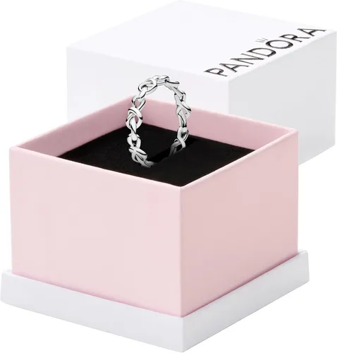 Vista 2 de Pandora Knotted Hearts Ring - Symbol of Unbreakable Love - Promise Ring for Women - Layering or Stackable Ring - Gift for Her - Sterling Silver