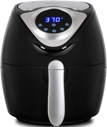 Vista 2 de Deco Chef Freidora de aire digital eléctrica sin aceite de 3.7 cuartos de galón para freír saludable (DAIRFR) con guante de horno resistente al
