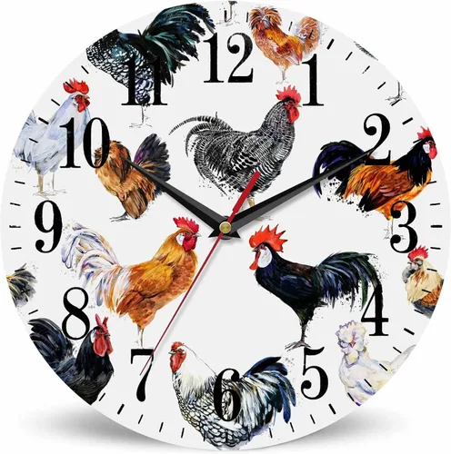 Vista 20 de Mxocom Reloj de pared de mariposa azul con grandes alas, mariposa volando a través del cielo estrellado, reloj silencioso sin tictac de 10 pulgadas